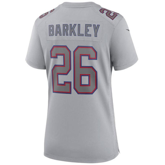 NY.Giants #26 Saquon Barkley Gray Stitched Player Game Football Jerseys