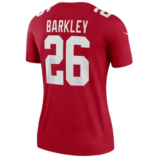 NY.Giants #26 Saquon Barkley Red Stitched Player Game Football Jerseys