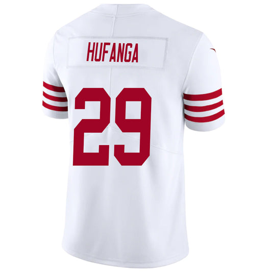 SF.49ers #29 Talanoa Hufanga White Stitched Player Game Football Jerseys