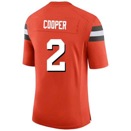 C.Browns #2 Amari Cooper Orange Stitched Player Game Football Jerseys