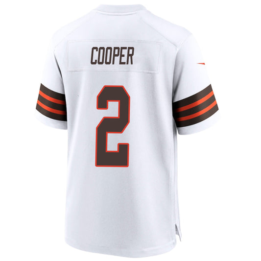 C.Browns #2 Amari Cooper White Stitched Player Vapor Game Football Jerseys