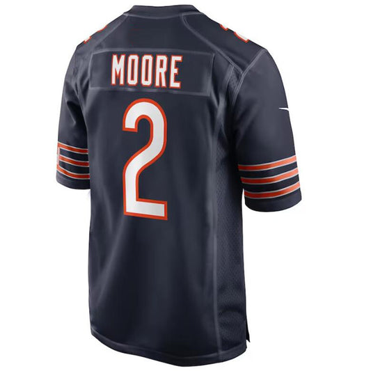 C.Bears #2 D.J. Moore Navy Stitched Player Game Jersey American Stitched Football Jerseys