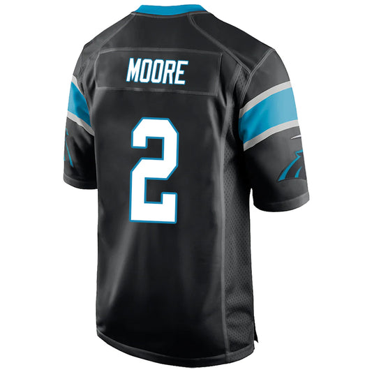 C.Panthers #2 DJ Moore Black Stitched Player Game Football Jerseys