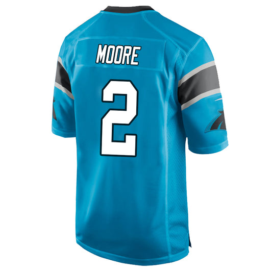 C.Panthers #2 DJ Moore Blue Stitched Player Game Football Jerseys