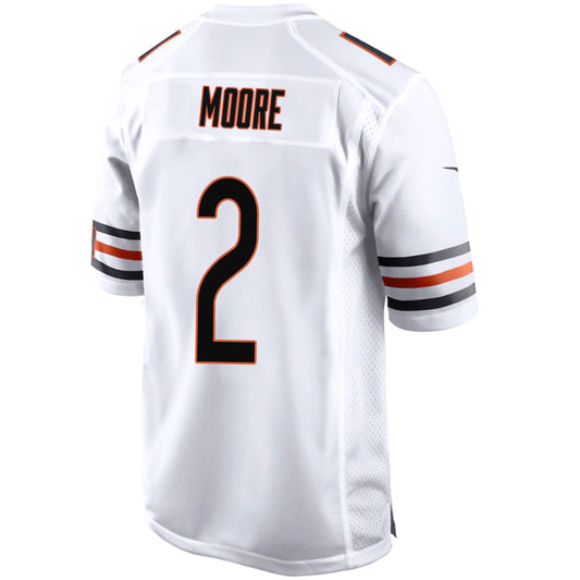 C.Bears #2 D.J. Moore White Stitched Player Game Jersey American Stitched Football Jerseys