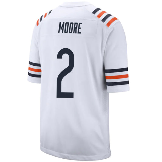 C.Bears #2 D.J. Moore White Stitched Player Vapor Elite Jerseys American Stitched Football Jerseys