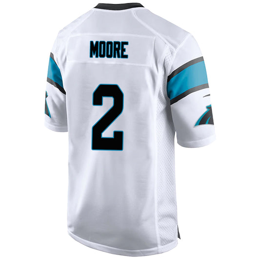 C.Panthers #2 DJ Moore White Stitched Player Game Football Jerseys
