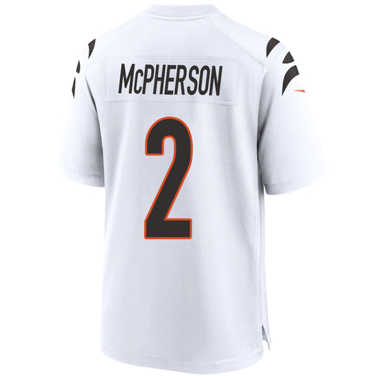 C.Bengals #2 Evan McPherson White Stitched Player Vapor Game Football Jerseys