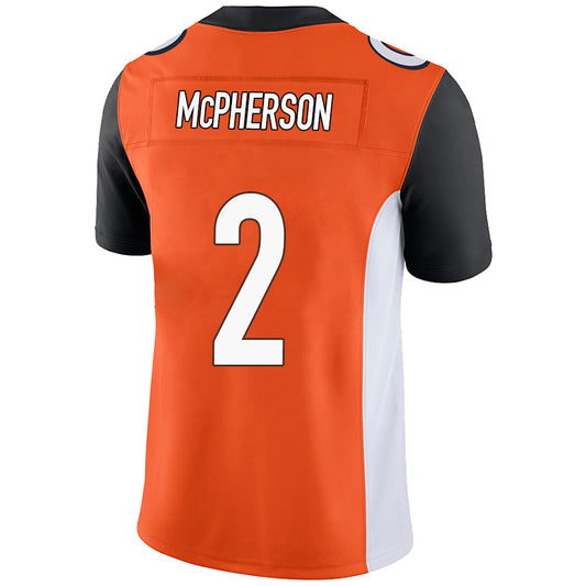 C.Bengals #2 Evan McPherson Orange Stitched Player Game Football Jerseys