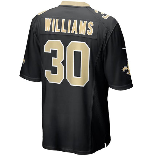 NO.Saints #30 Jamaal Williams Black Stitched Player Vapor Game Football Jerseys