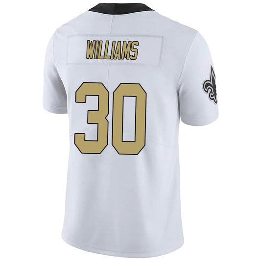 NO.Saints #30 Jamaal Williams White Stitched Player Game Football Jerseys