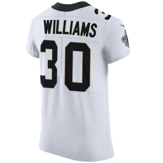 NO.Saints #30 Jamaal Williams White Vapor Untouchable Elite Custom Jersey
