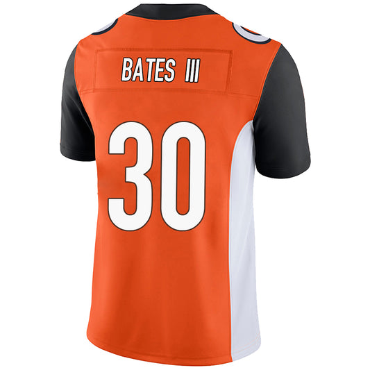 C.Bengals #30 Jessie Bates III Orange Stitched Player Game Football Jerseys