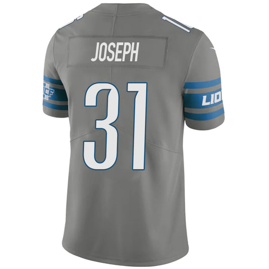 D.Lions #31 Kerby Joseph Gray Stitched Player Vapor Game Football Jerseys