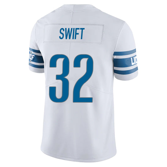 D.Lions #32 D'Andre Swift White Stitched Player Vapor Game Football Jerseys