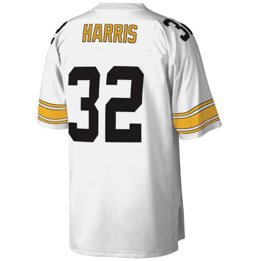 P.Steelers #32 Franco Harris Mitchell & Ness White Game Legacy Replica Jersey