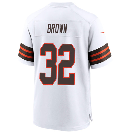 C.Browns #32 Jim Brown White Stitched Player Vapor Game Jersey American Stitched Football Jerseys