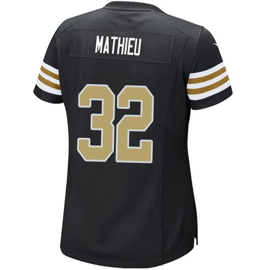 NO.Saints #32 Tyrann Mathieu Black Stitched Player Vapor Game Football Jerseys