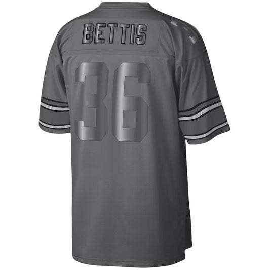 P.Steelers #36 Jerome Bettis Mitchell & Ness Charcoal 1996 Retired Player Metal Legacy Jersey