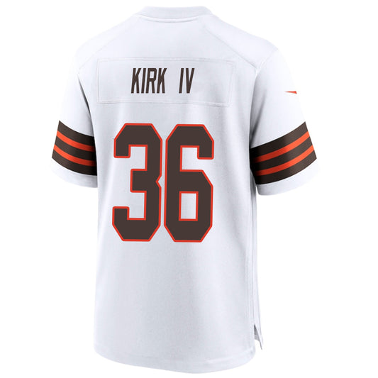 C.Browns #36 Luther Kirk IV Orange Stitched Player Vapor Game Football Jerseys