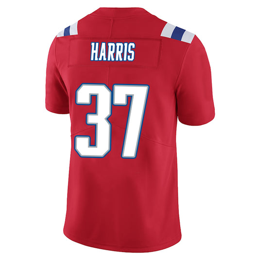 NE.Patriots #37 Damien Harris Red Stitched Player Game Football Jerseys