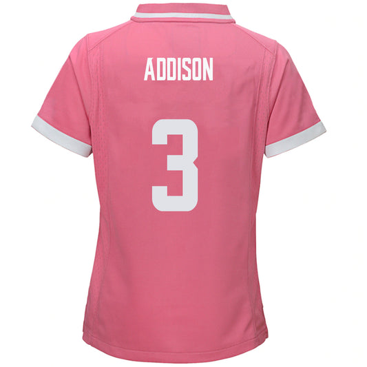 M.Vikings #3 Jordan Addison Pink Stitched Player Game Football Jerseys