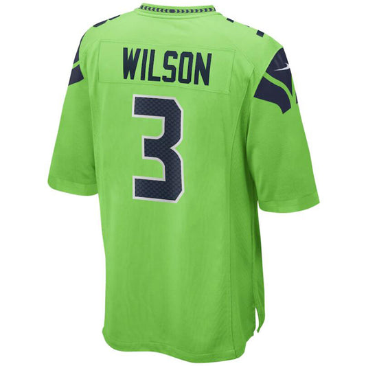 S.Seahawks #3 Russell Wilson Green Stitched Player Game Football Jerseys