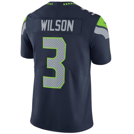 S.Seahawks #3 Russell Wilson Navy Stitched Player Vapor Game Football Jerseys