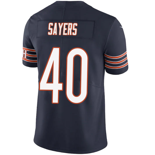 C.Bears #40 Gale Sayers Navy Stitched Player Vapor Game Football Jerseys