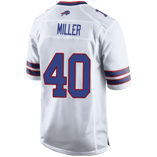 B.Bills #40 Von Miller White Stitched Player Game Jerseys Stitched Football Jerseys