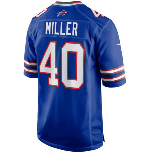 B.Bills #40 Von Miller Royal Stitched Player Vapor Game Football Jerseys