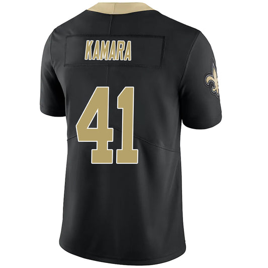 NO.Saints #41 Alvin Kamara Black Stitched Player Game Football Jerseys