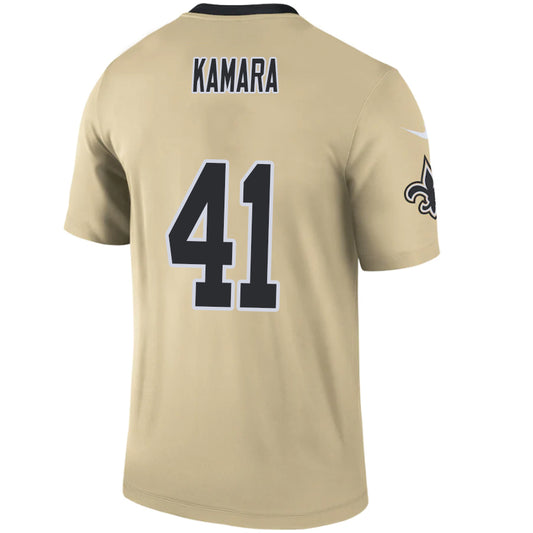 NO.Saints #41 Alvin Kamara Gold Stitched Player Game Football Jerseys