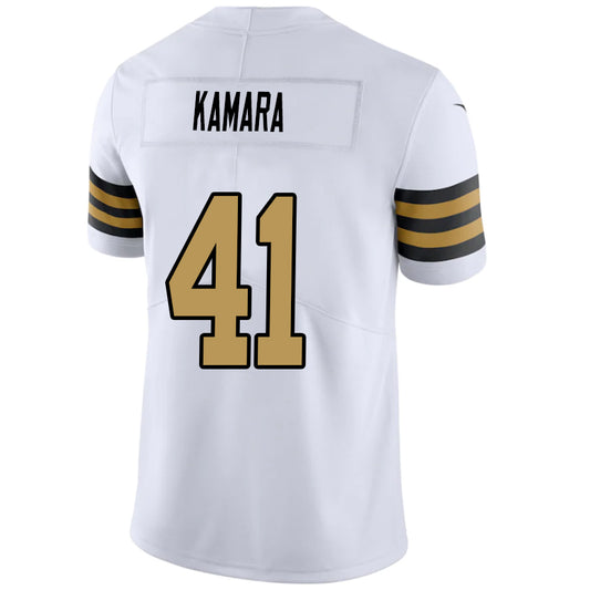 NO.Saints #41 Alvin Kamara White Stitched Player Vapor Game Football Jerseys