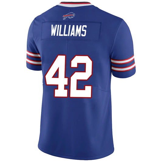 B.Bills #42 Dorian Williams Royal Stitched Player Game Football Jerseys