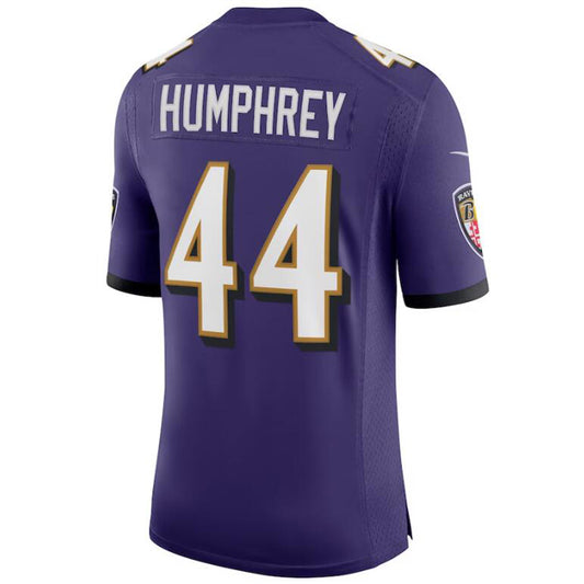 B.Ravens #44 Marlon Humphrey Purple Stitched Player Vapor Game Football Jerseys