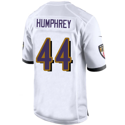 B.Ravens #44 Marlon Humphrey White Stitched Player Game Football Jerseys