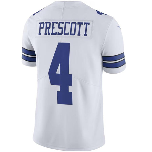 D.Cowboys #4 Dak Prescott White Vapor Untouchable Limited Player Game Football Jerseys
