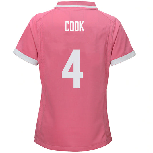 M.Vikings #4 Dalvin Cook Pink Stitched Player Game Football Jerseys