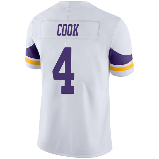 M.Vikings #4 Dalvin Cook White Stitched Player Game Football Jerseys