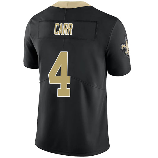 NO.Saints #4 Derek Carr Black Stitched Player Elite Football Jerseys