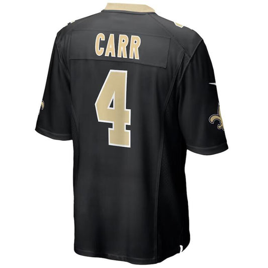 NO.Saints #4 Derek Carr Black Stitched Player Game Football Jerseys