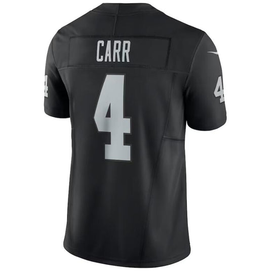 LV.Raiders #4 Derek Carr Black Stitched Player Vapor Game Football Jerseys