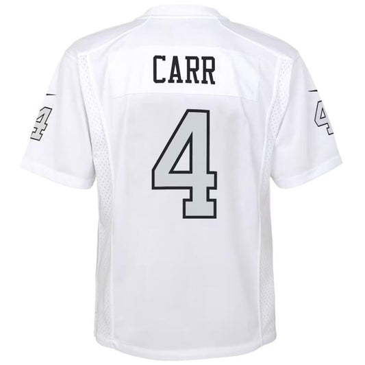 LV.Raiders #4 Derek Carr White Stitched Player Game Football Jerseys