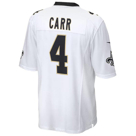 NO.Saints #4 Derek Carr White Stitched Player Game Football Jerseys