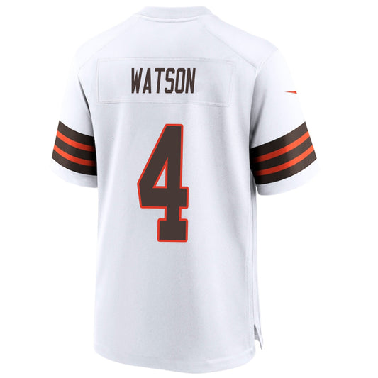 C.Browns #4 Deshaun Watson White Stitched Player Vapor Game Football Jerseys