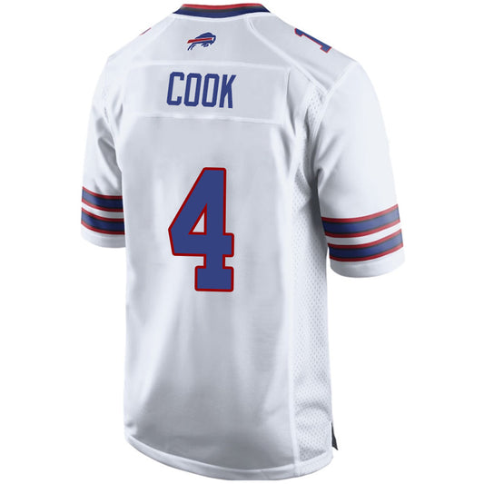 B.Bills #4 James Cook White Stitched Player Game Jerseys B.Bills #4 James Cook Royal Stitched Player Game Jersey American Stitched Football Jerseys