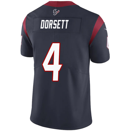 H.Texans #4 Phillip Dorsett Navy Stitched Player Game Football Jerseys