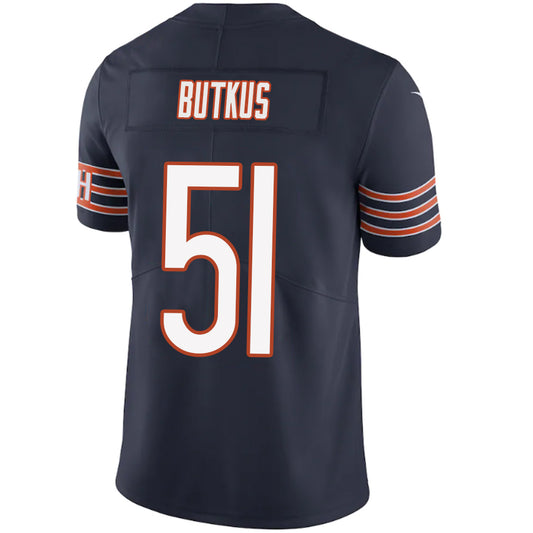 C.Bears #51 Dick Butkus Navy Stitched Player Vapor Game Football Jerseys