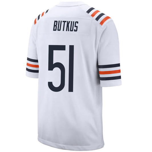 C.Bears #51 Dick Butkus White Stitched Player Vapor Elite Football Jerseys